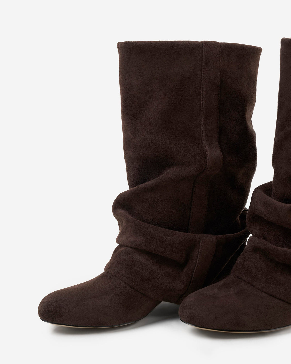 Lisboa Slouchy Suede Boots - Dark Chocolate