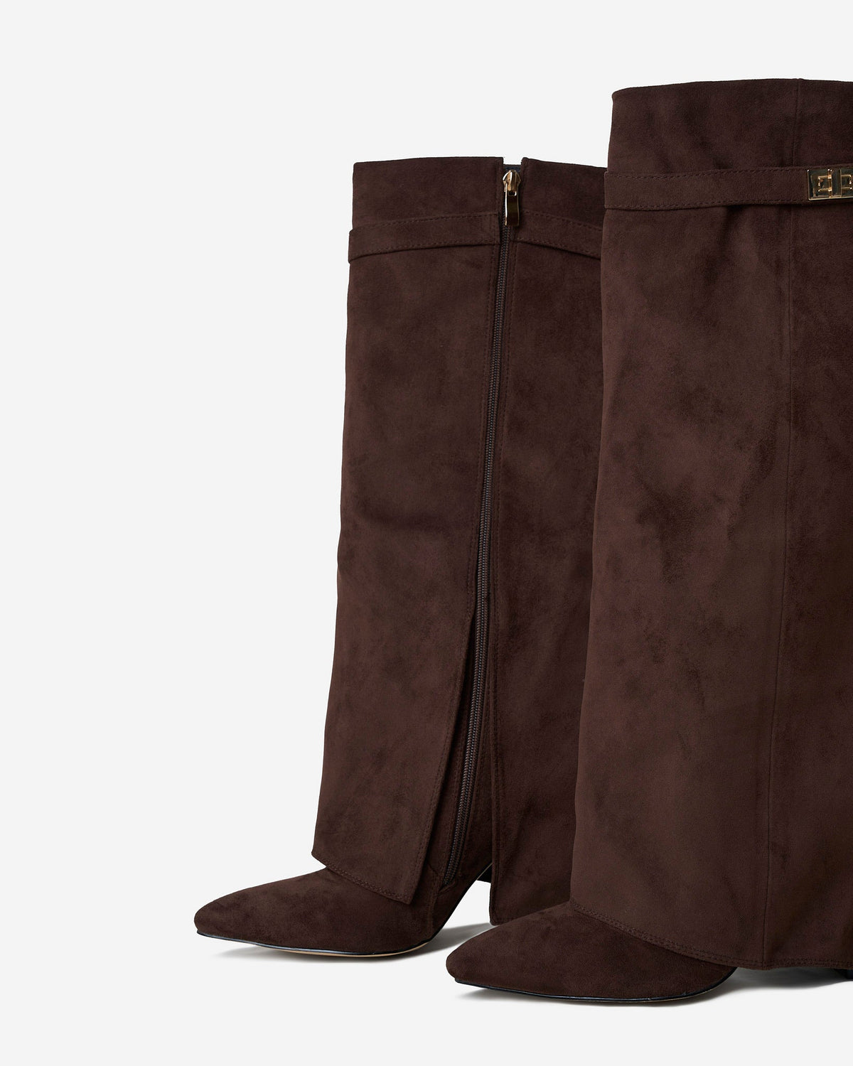 Málaga Suede knee high boots - Dark Brown