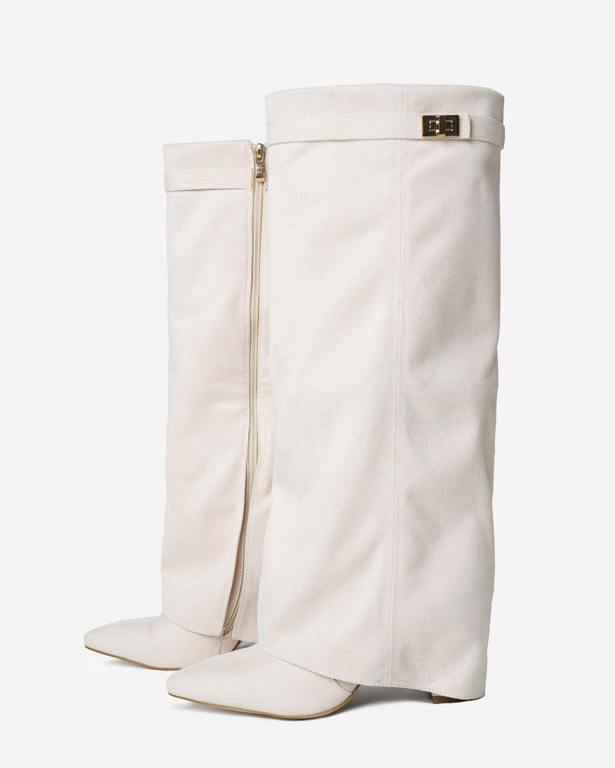 Málaga Suede knee high boots - Creamy