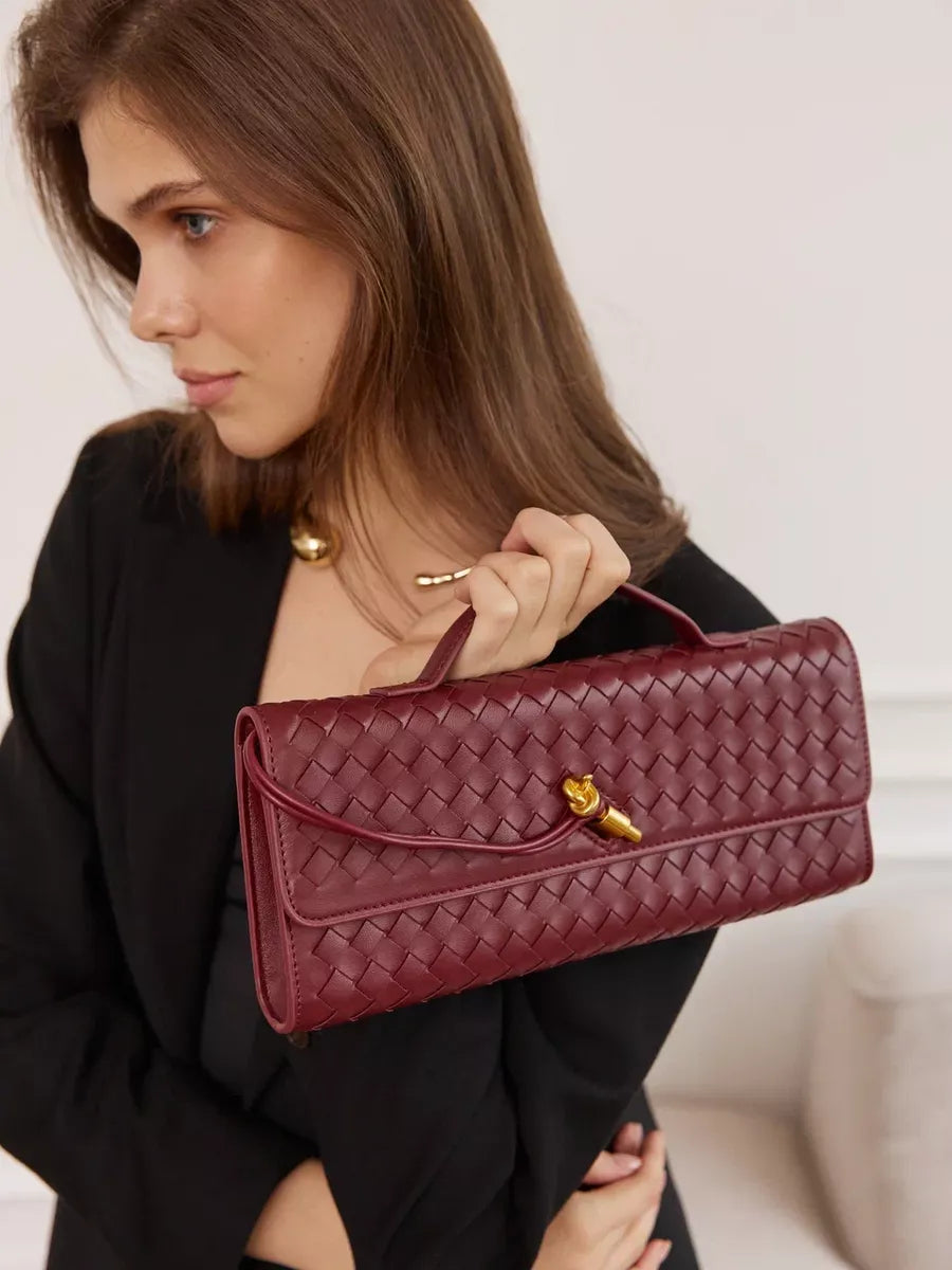 Rachel Clutch Bag - Burgundy