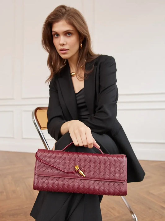 Rachel Clutch Bag - Burgundy