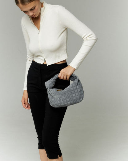 Sara Suede Bag Mini - Grey