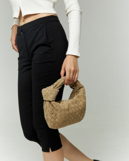 Sara Suede Bag Mini - Beige