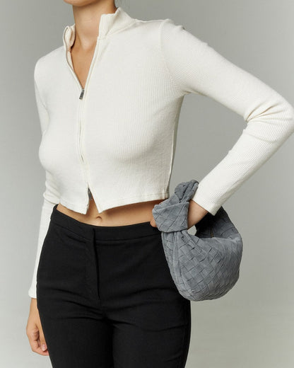 Sara Suede Bag Mini - Grey