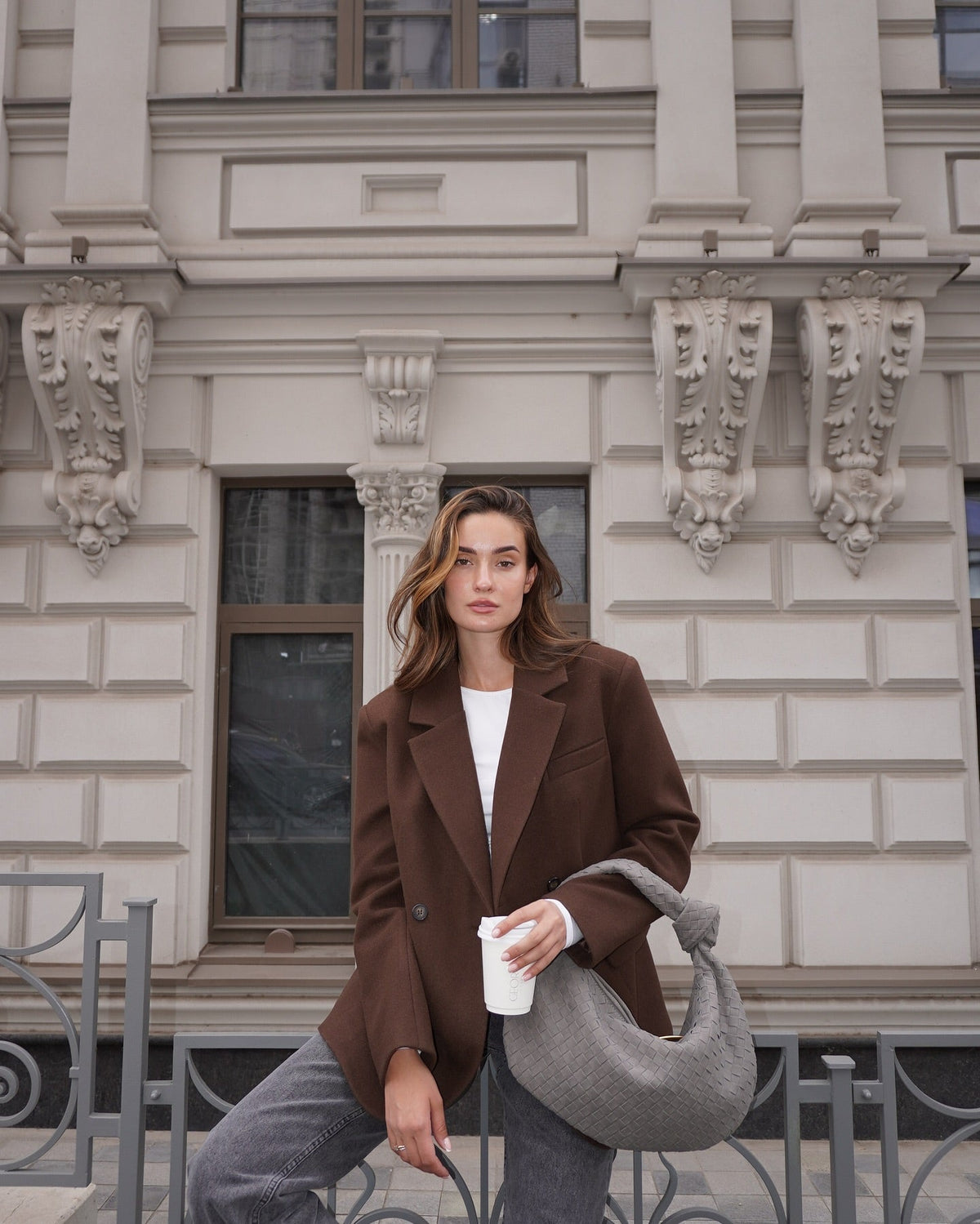 Sara Suede Bag - Grey