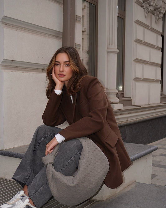 Sara Suede Bag - Grey