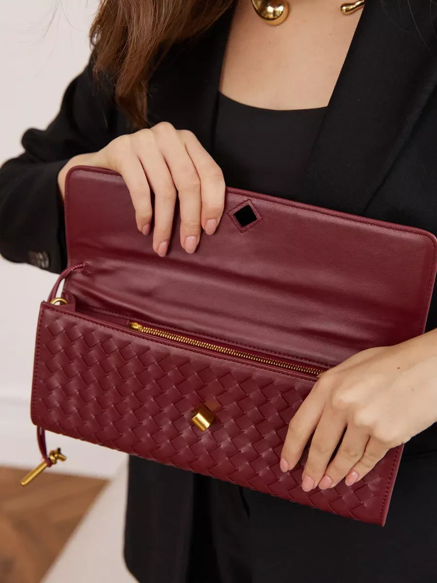 Rachel Clutch Bag - Burgundy