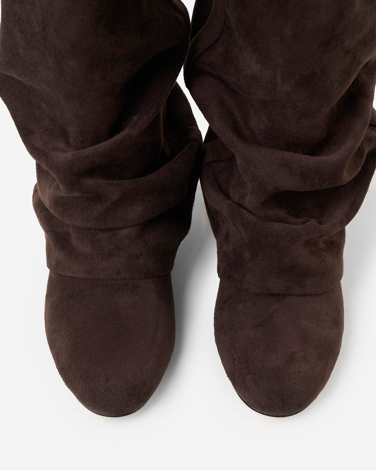 Lisboa Slouchy Suede Boots - Dark Chocolate