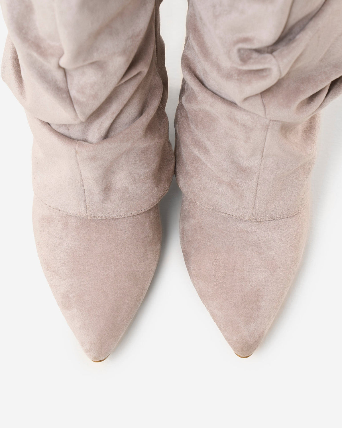 Málaga Slouchy Suede knee high boots - Taupe