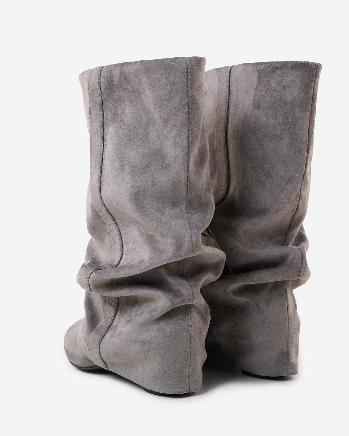 Lisboa Slouchy Suede Boots - Grey