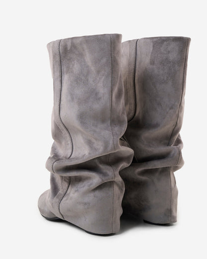 Lisboa Slouchy Suede Boots - Grey