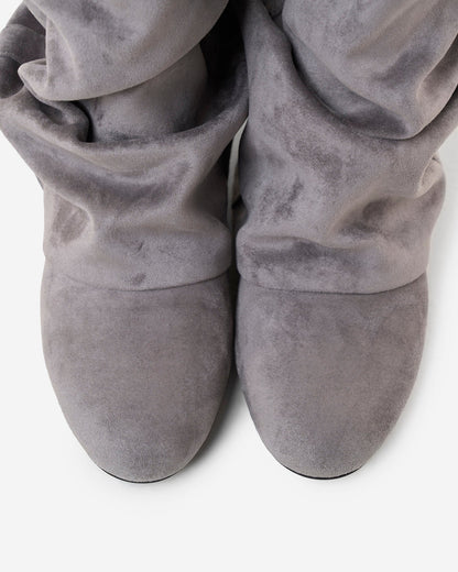 Lisboa Slouchy Suede Boots - Grey