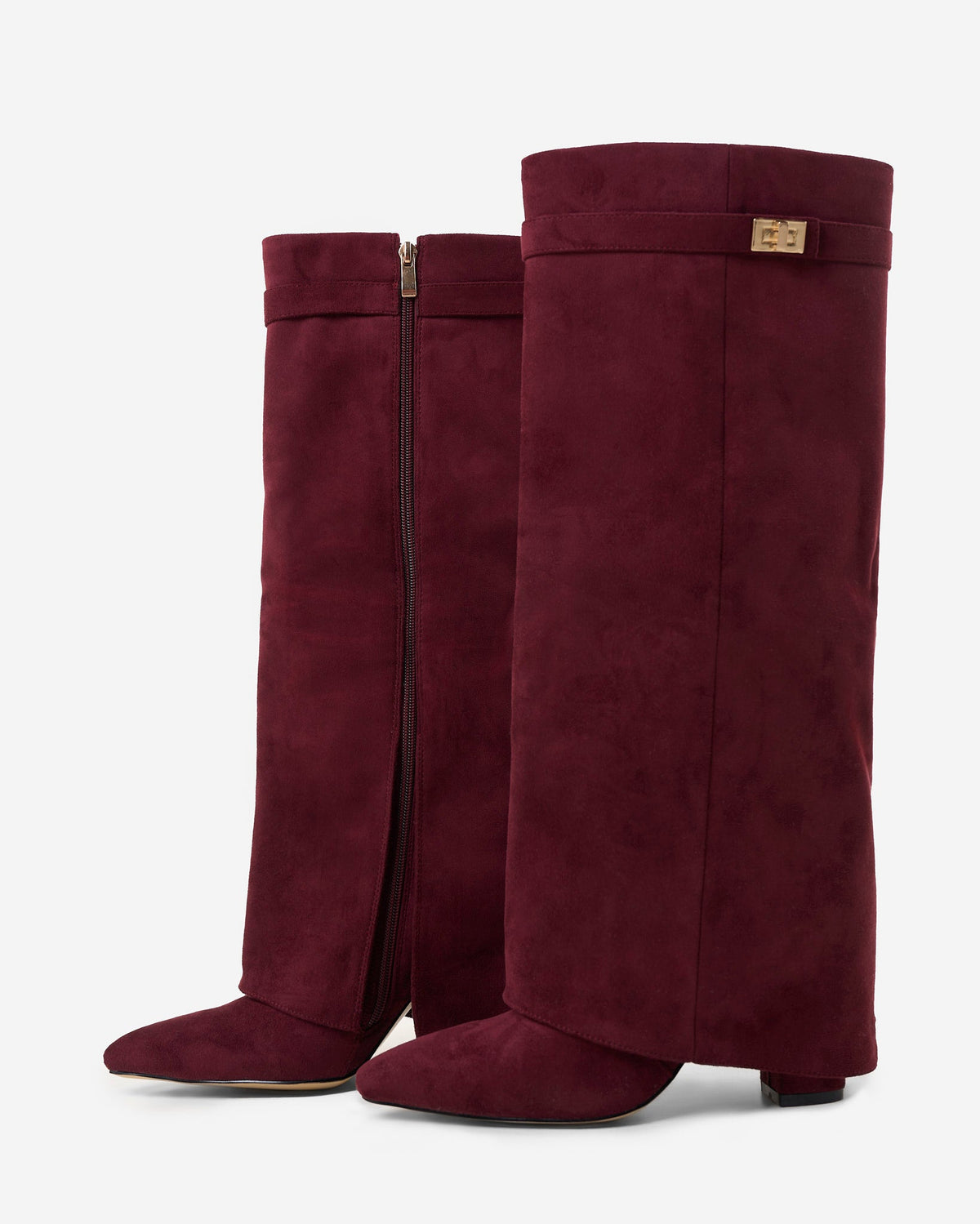 Málaga Suede knee high boots - Burgundy