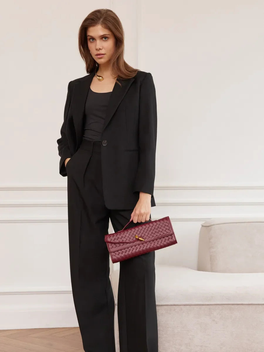 Rachel Clutch Bag - Burgundy