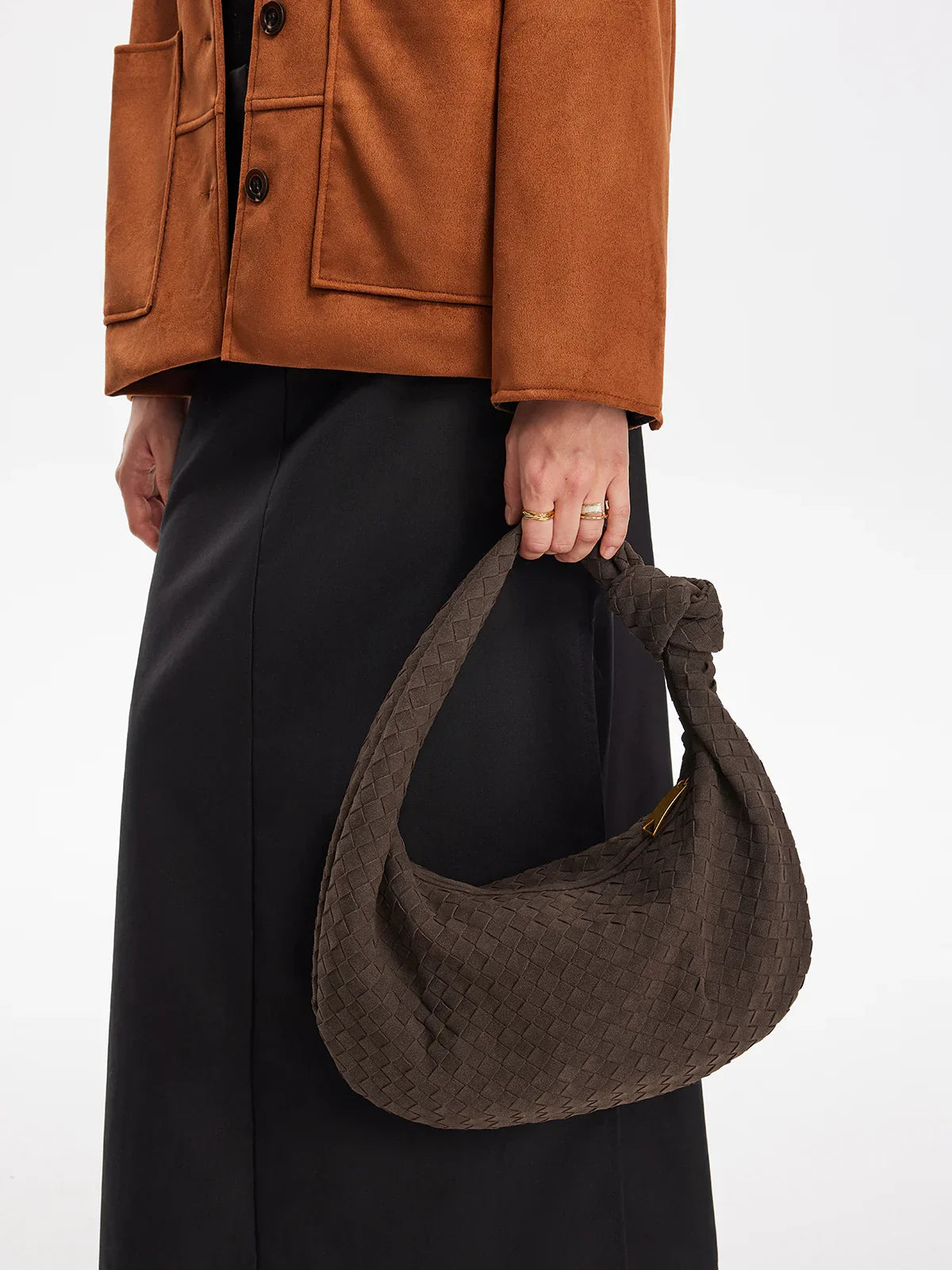 Sara Suede Bag - Coffee