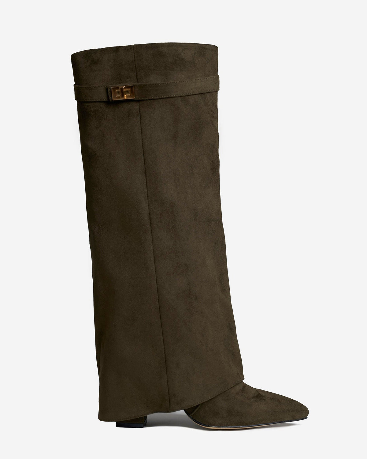 Málaga Suede knee high boots - Olive green