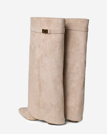 Málaga Suede knee high boots - Beige