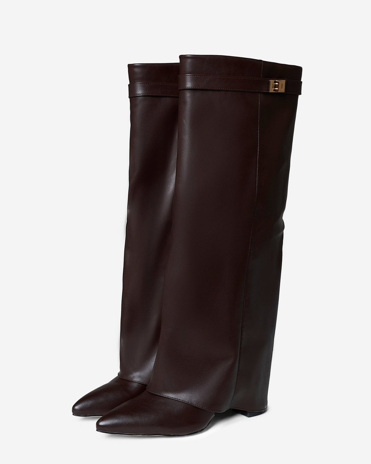Málaga Leather knee high boots - Dark Brown