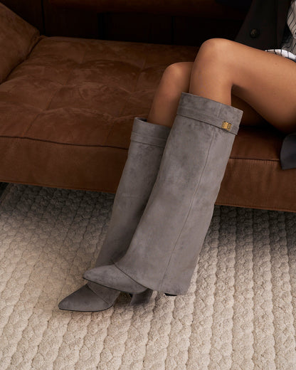 Málaga Suede knee high boots - Grey