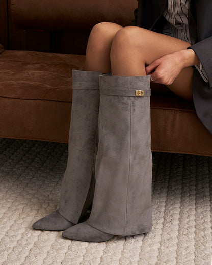 Málaga Suede knee high boots - Grey
