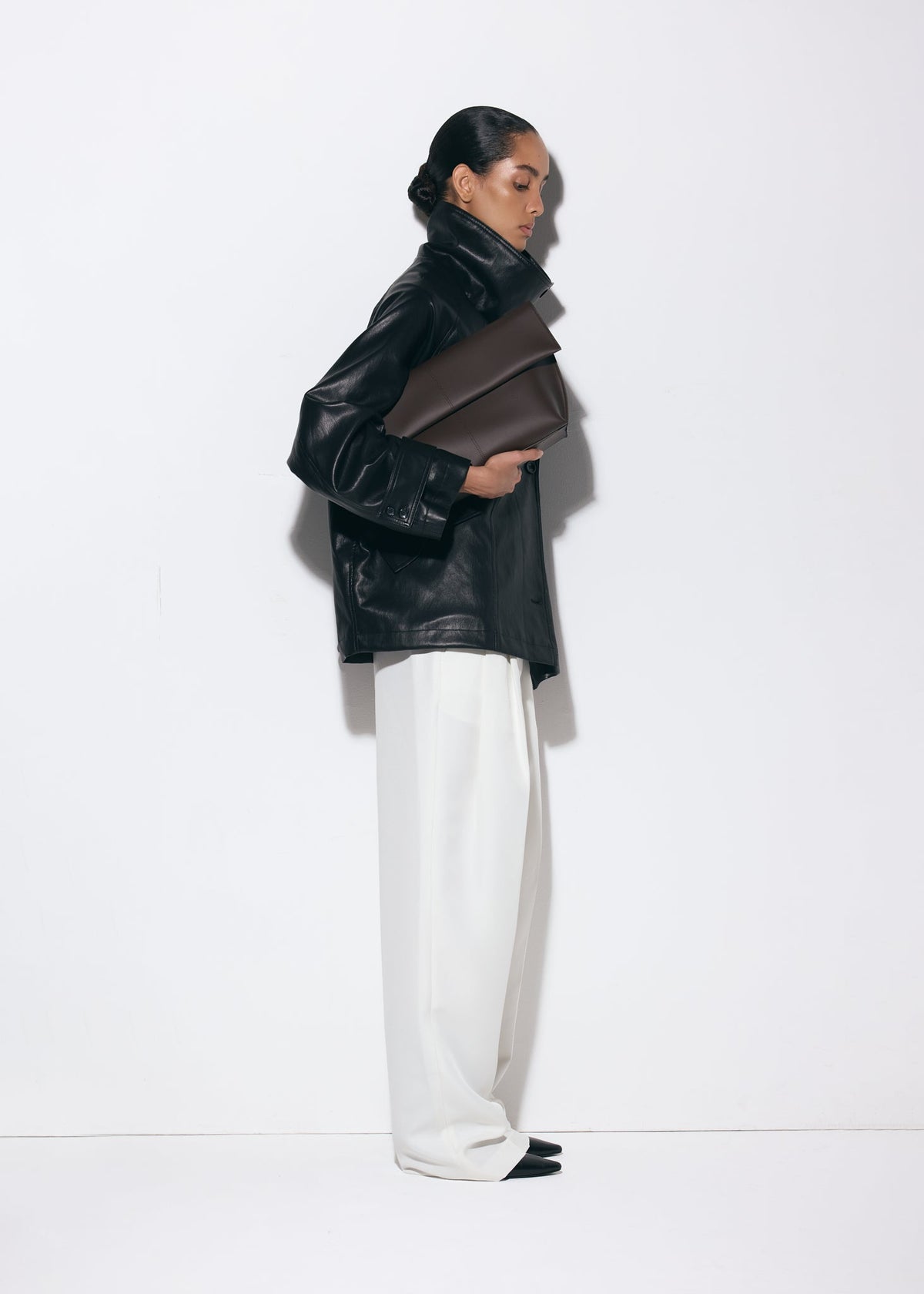 Seamed Clutch Espresso