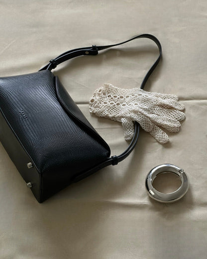 April Bag Black Lizard