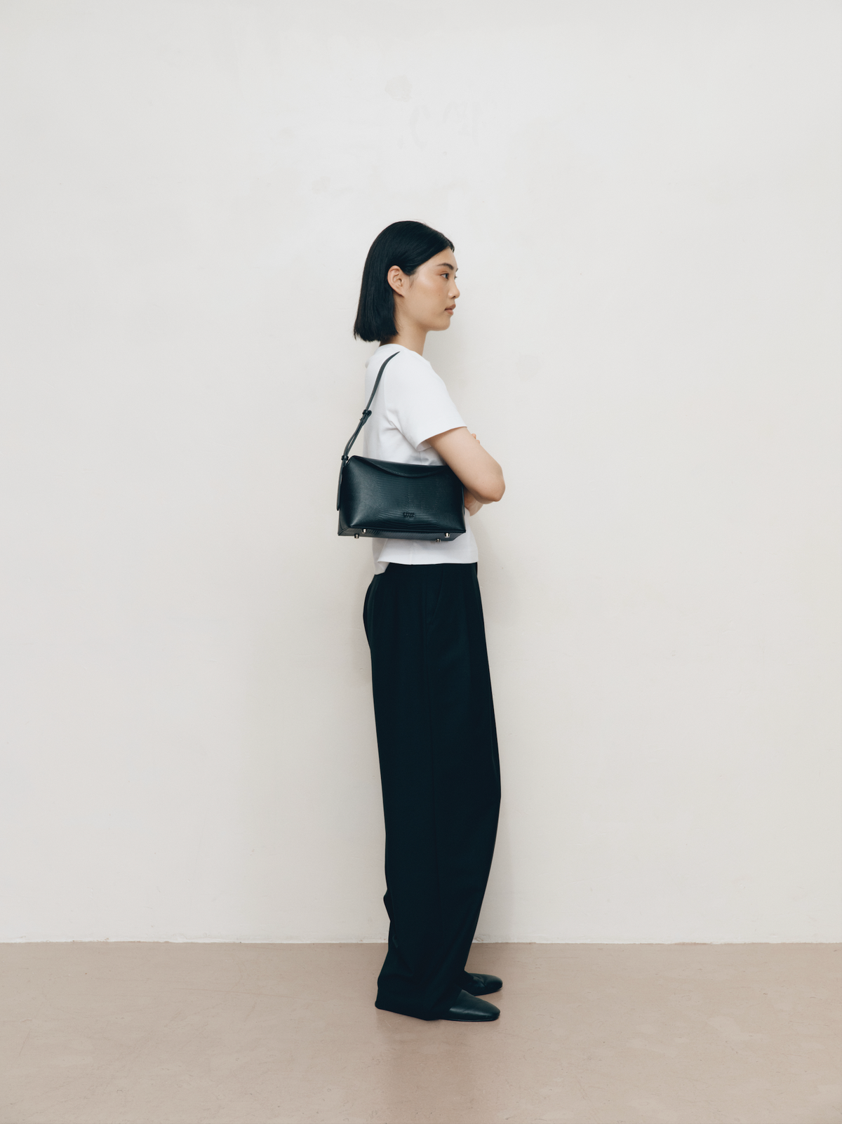 April Bag Black Lizard