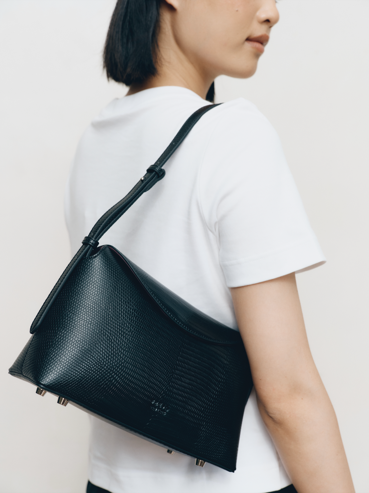 April Bag Black Lizard