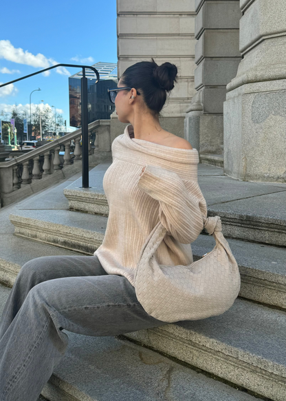Sara Suede Bag - Light Beige