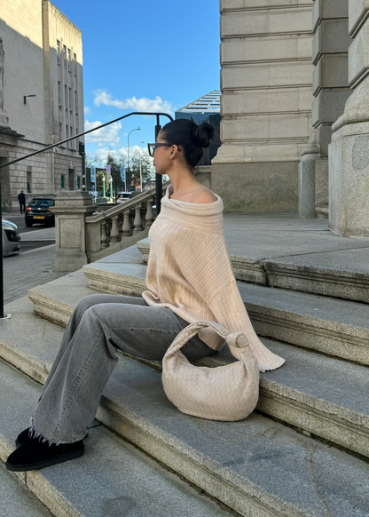 Sara Suede Bag - Light Beige