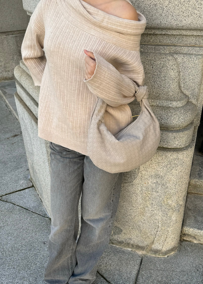 Sara Suede Bag - Light Beige