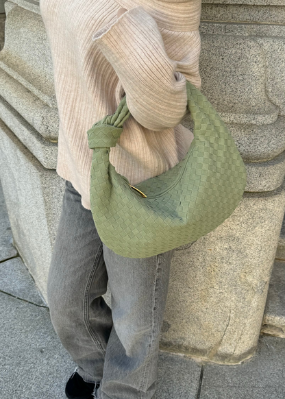 Sara Suede Bag - Sage Green