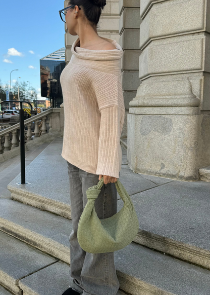 Sara Suede Bag - Sage Green