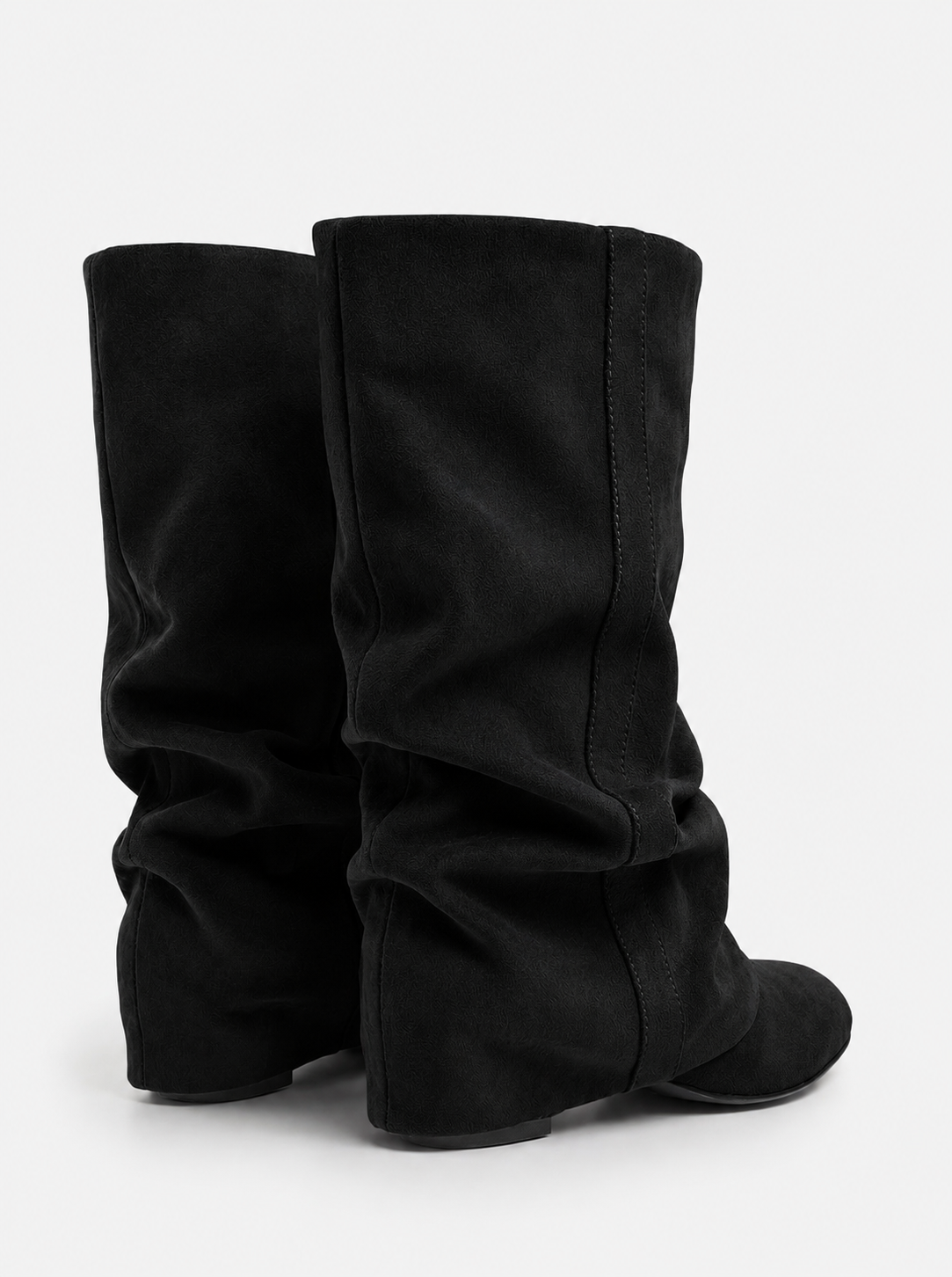Lisboa Slouchy Suede Boots - Black