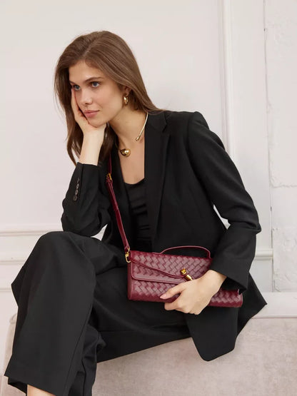 Rachel Clutch Bag - Burgundy
