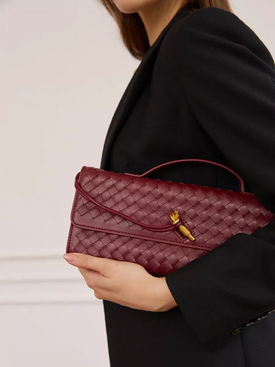 Rachel Clutch Bag - Burgundy
