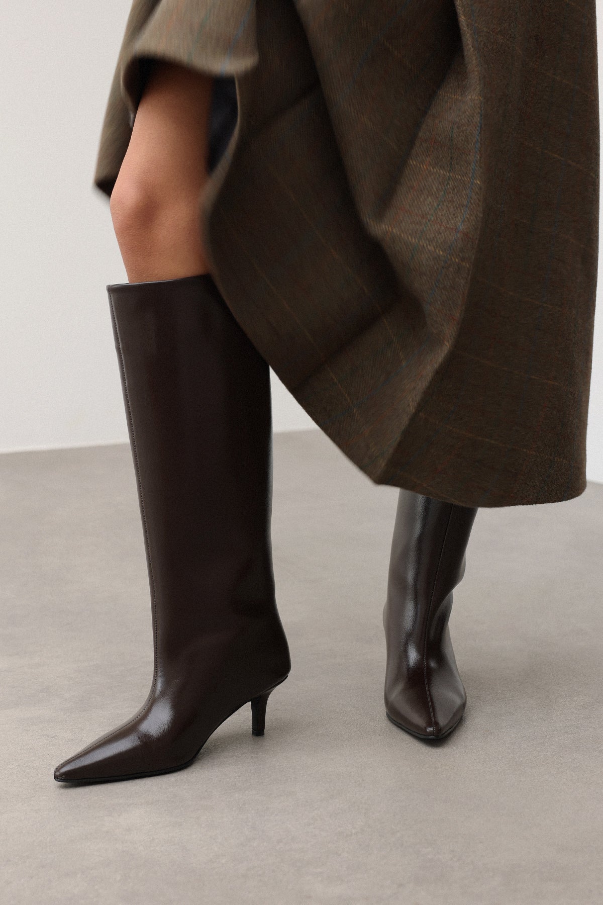 Siena Leather knee high boots - Dark Brown