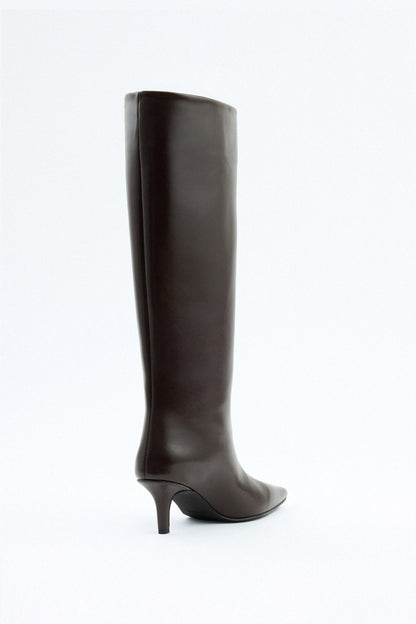 Siena Leather knee high boots - Dark Brown