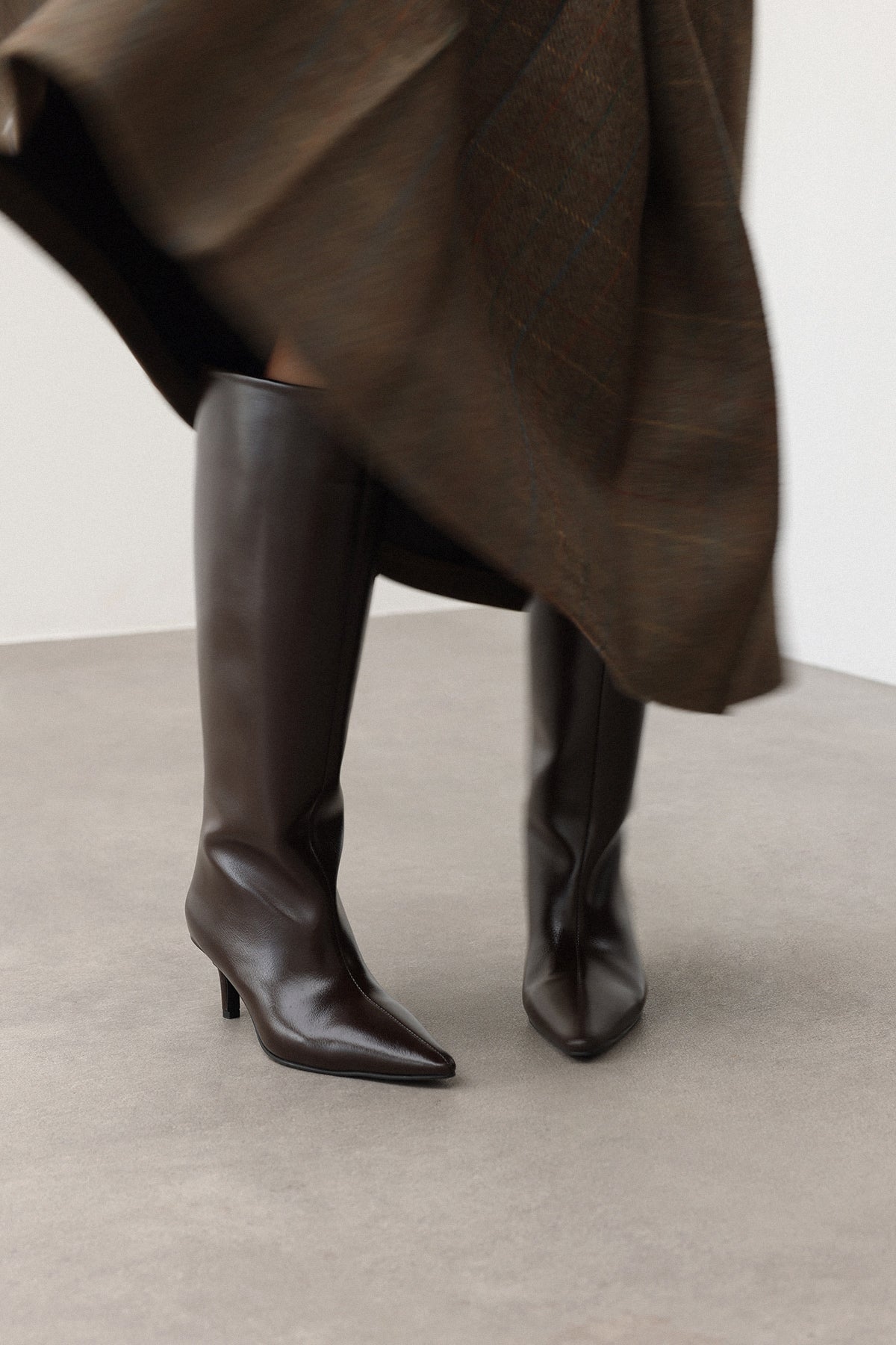 Siena Leather knee high boots - Dark Brown