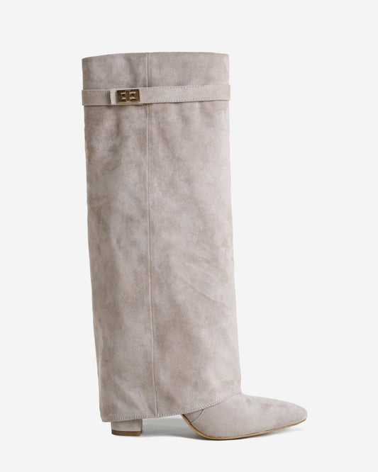 Málaga Suede knee high boots - Taupe