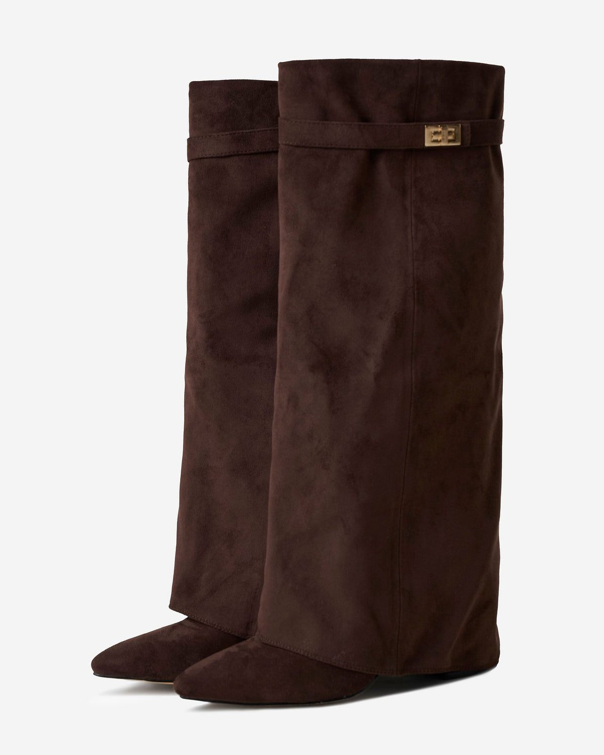 Málaga Suede knee high boots - Dark Brown