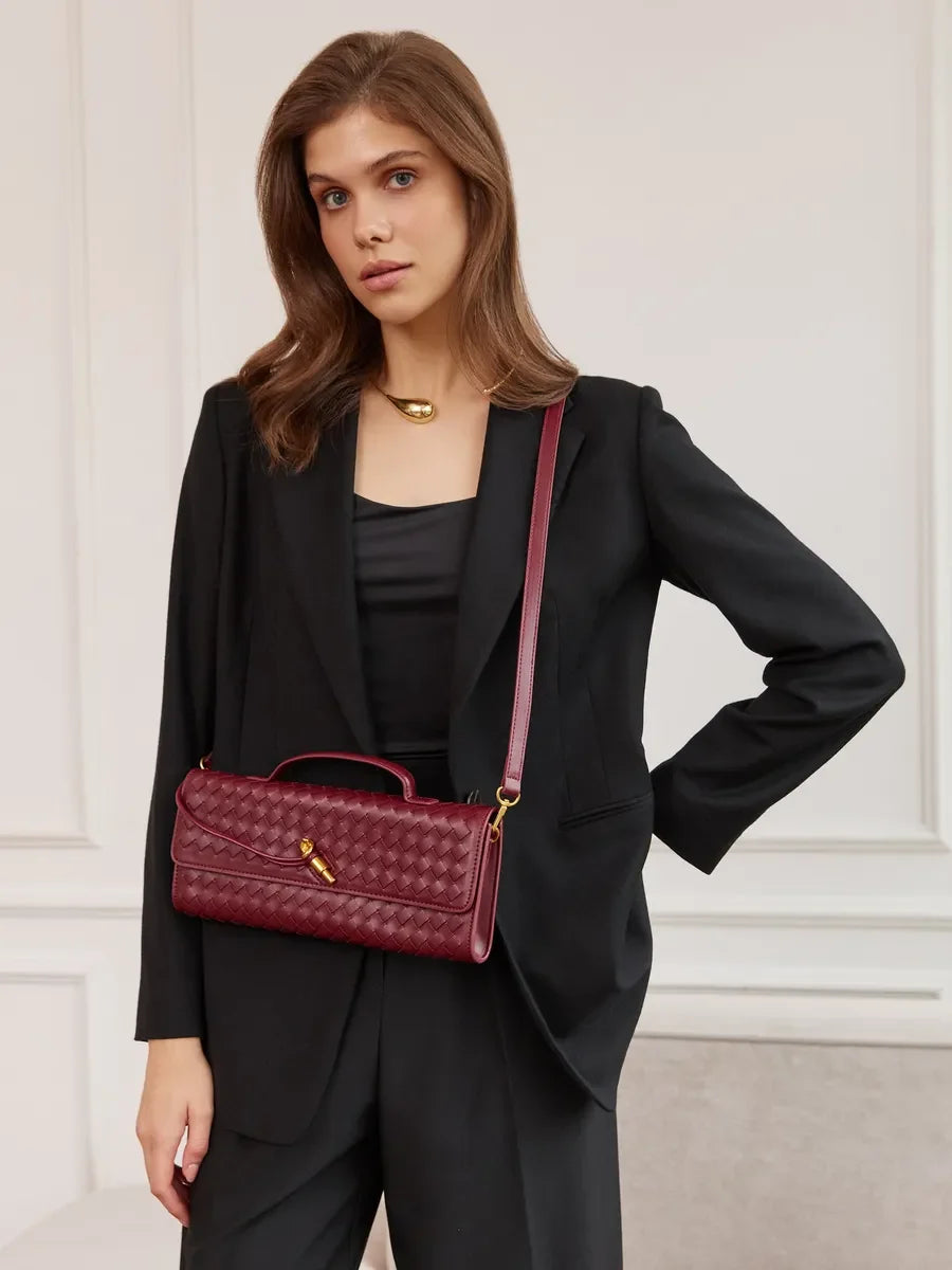 Rachel Clutch Bag - Burgundy