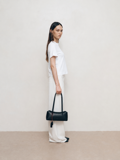 Mini Rose Bag Reptile Noir