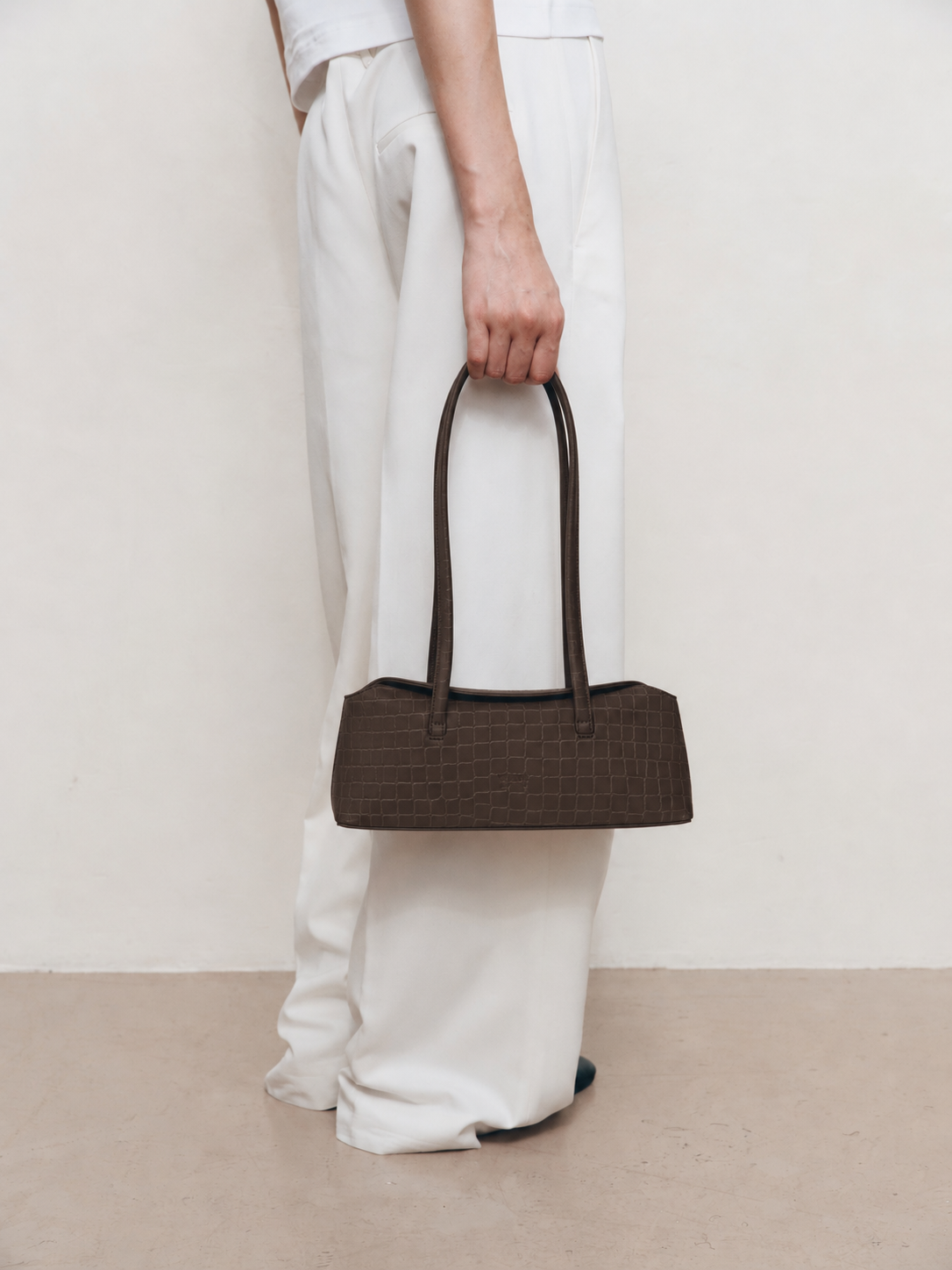 Mini Rose Bag Chocolate Suede Croc