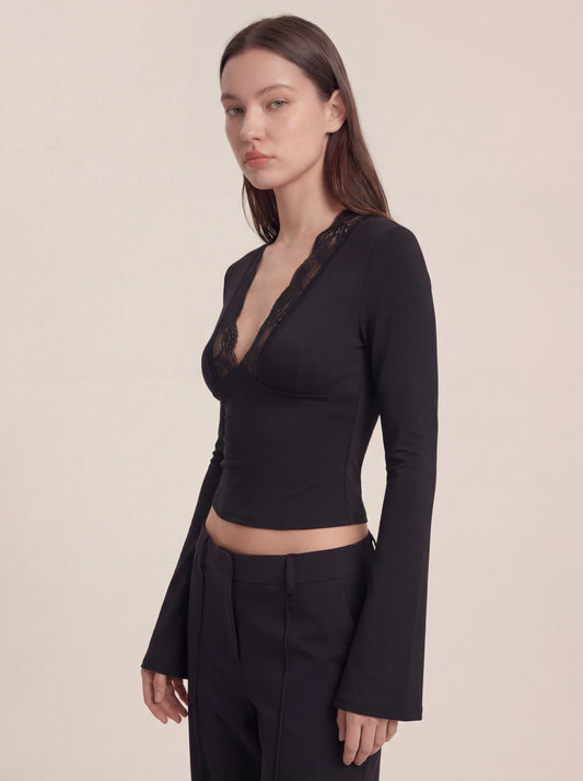 Maya Lace Top - Black