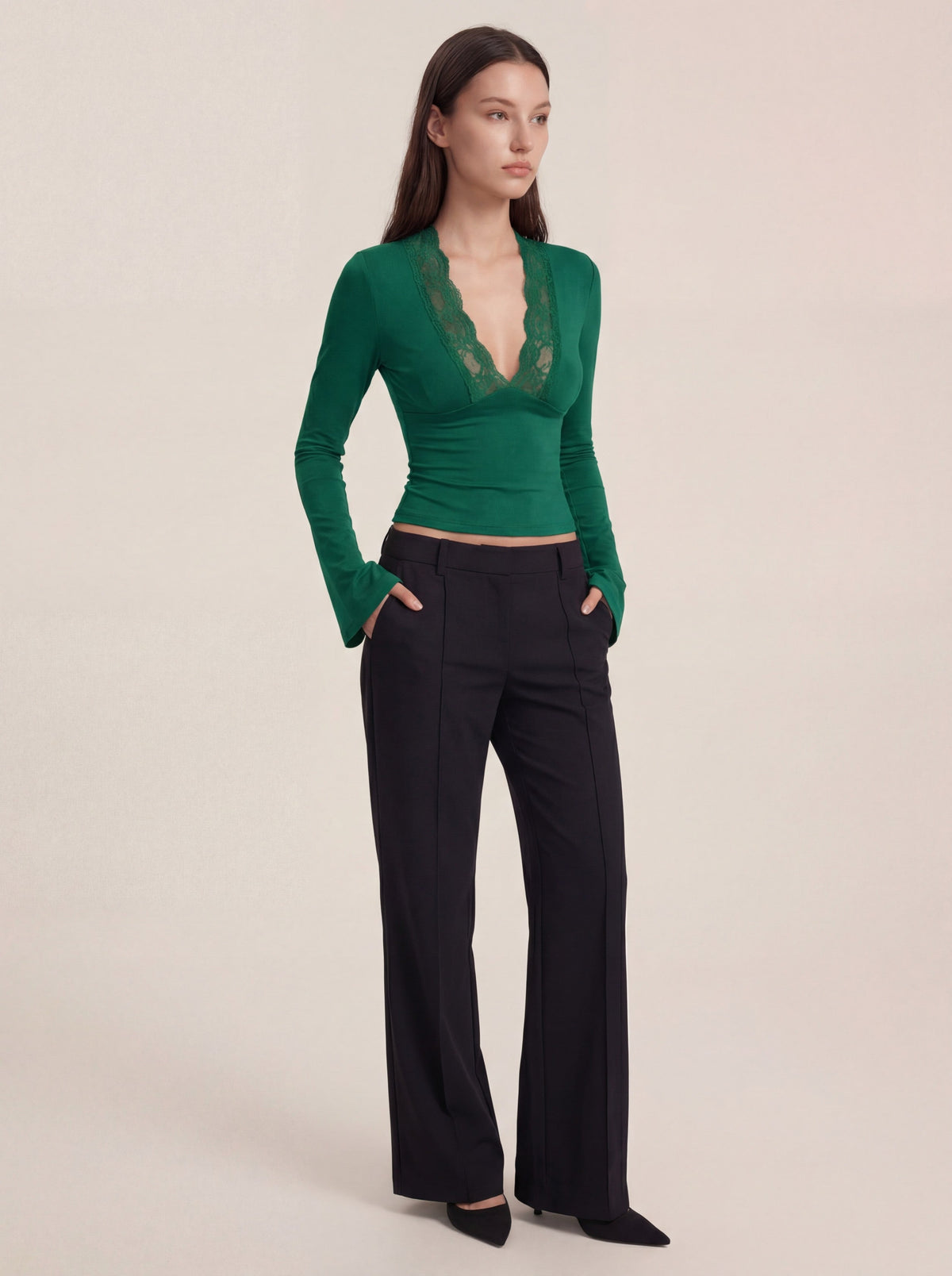 Maya Lace Top - Green