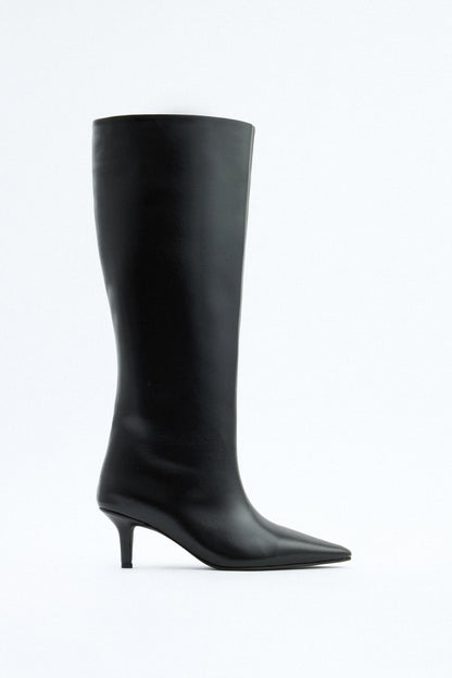 Siena Leather knee high boots - Black
