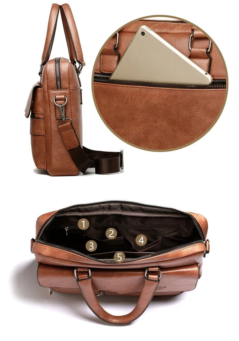 Men's Leather Briefcase Bag Wex